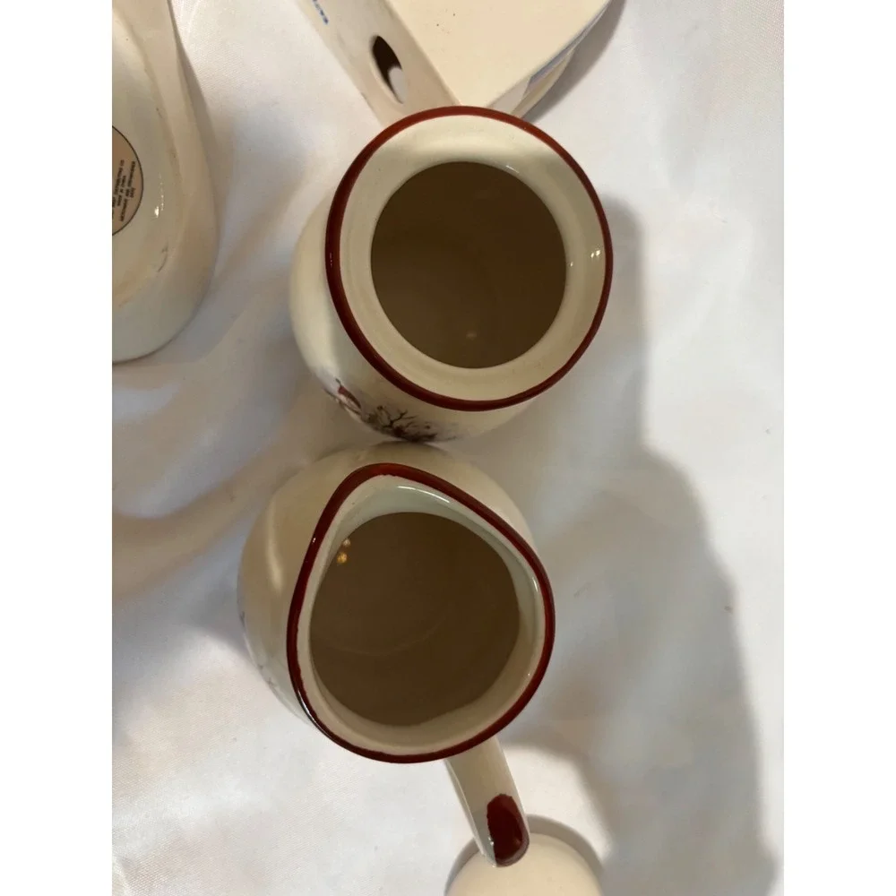 Royal Seasons Napkin spoon sugar‎ creamer Holiday collector stoneware set x-mas